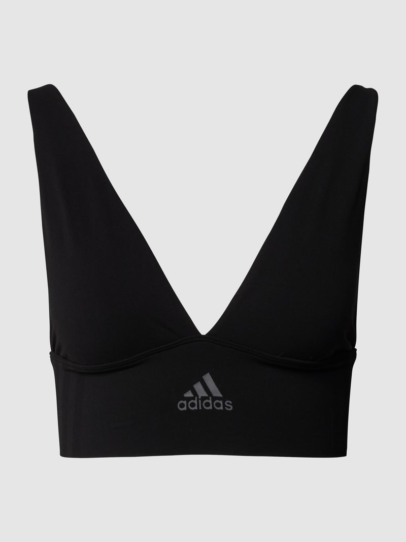 Bustier mit Logo-Print in schwarz