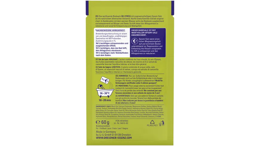 Dresdner Essenz Badesalz De Stress 60 g