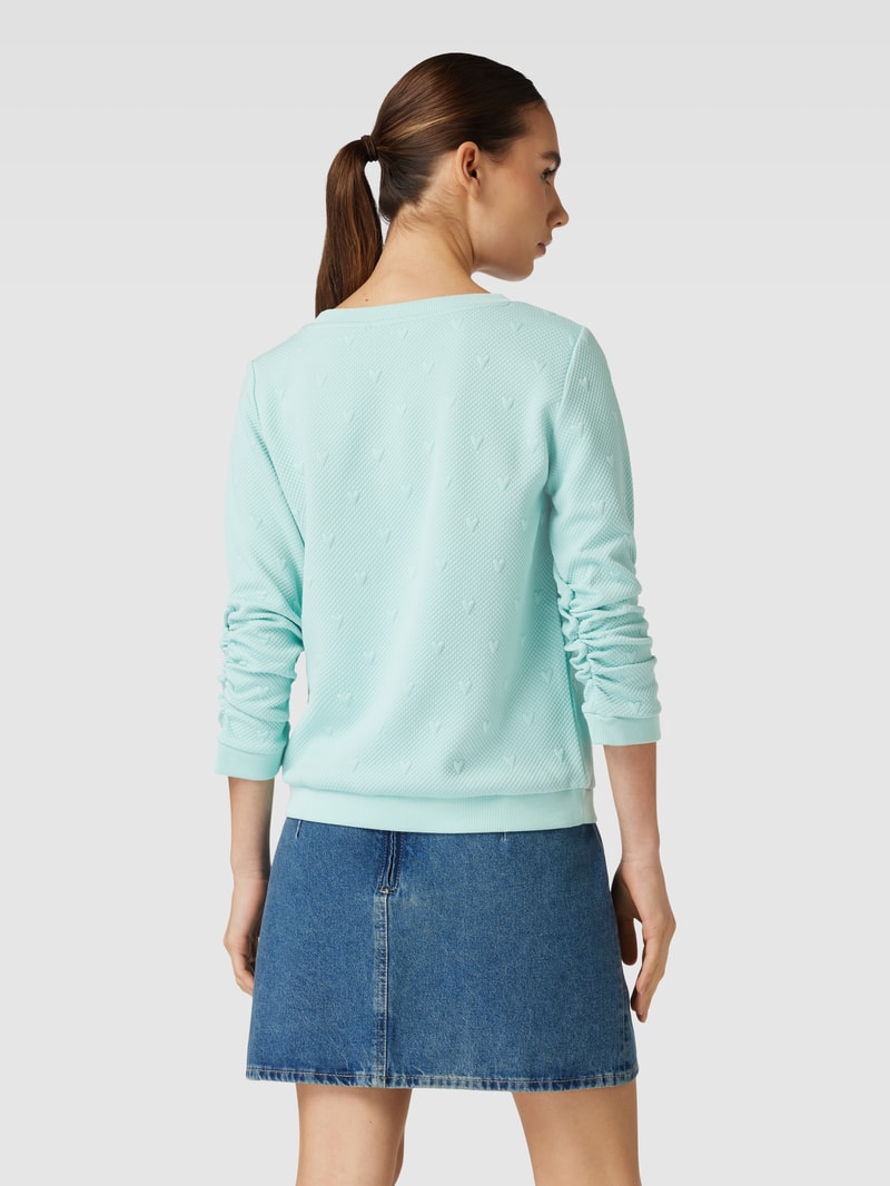 Sweatshirt mit 3/4-Arm in helltuerkis