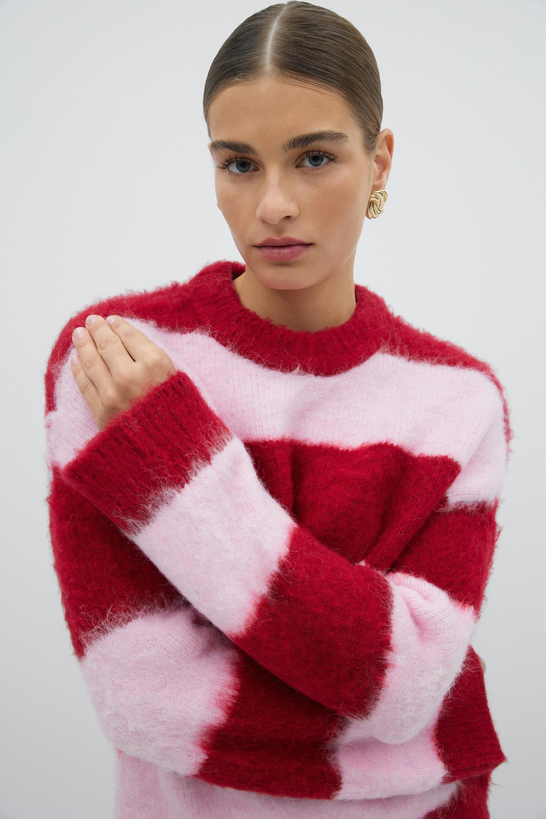 Stripe knit sweater