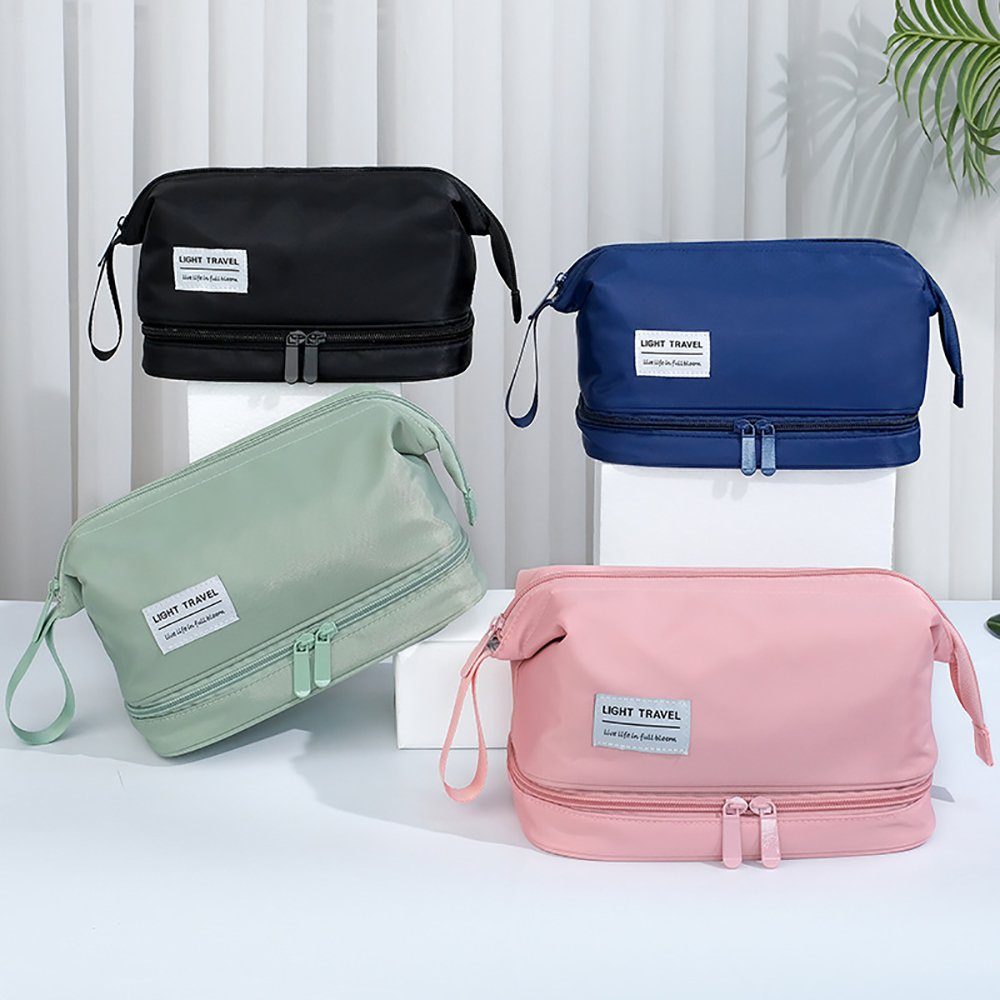 Geborgenheit Kosmetiktasche Kapazität Kosmetiktasche Damen (Kosmetik Reise Täschchen Kosmetikbeutel mit fächern, 1-tlg., Schminktasche Federmäppchen), Mäppchen Make Up Bag