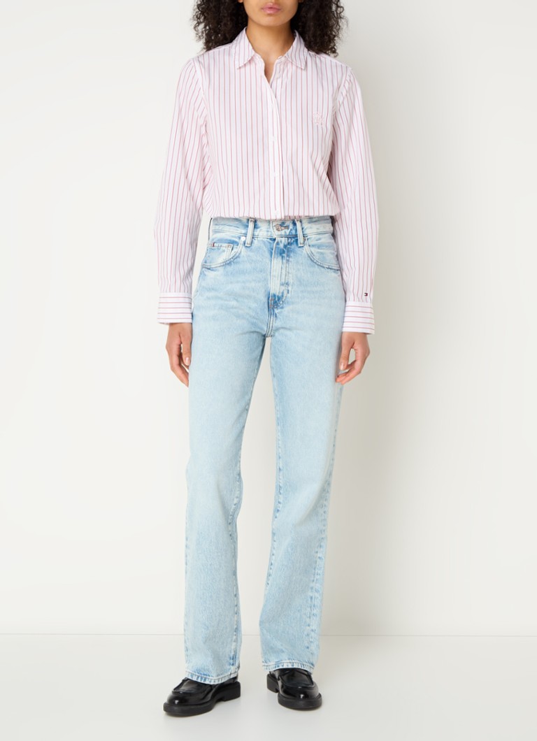 Tommy Hilfiger  Blouse met streepprint en logoborduring
