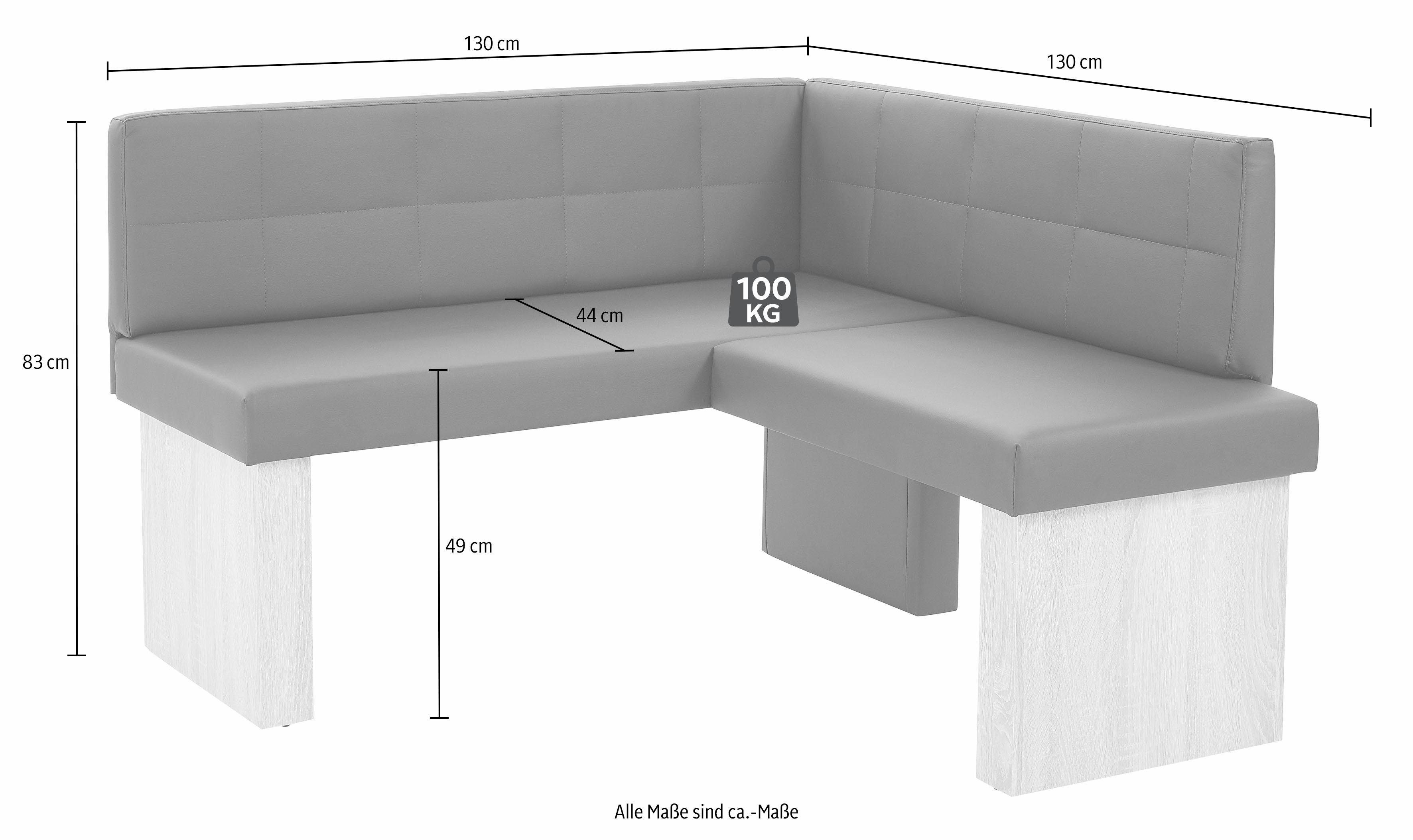 SCHÖSSWENDER Eckbankgruppe Anna 2, (Set, 4-tlg), mit 2 Stühlen mit massiven Gestell