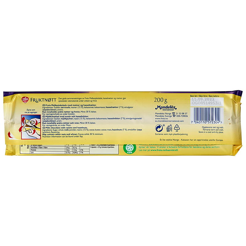 Freia Fruktnøtt 200 g Freia