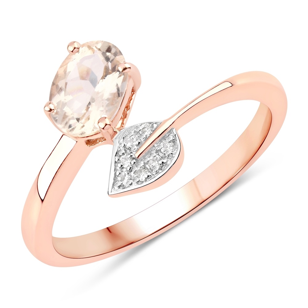 Rafaela Donata Bague Argent sterling Morganite en Or rose Bague