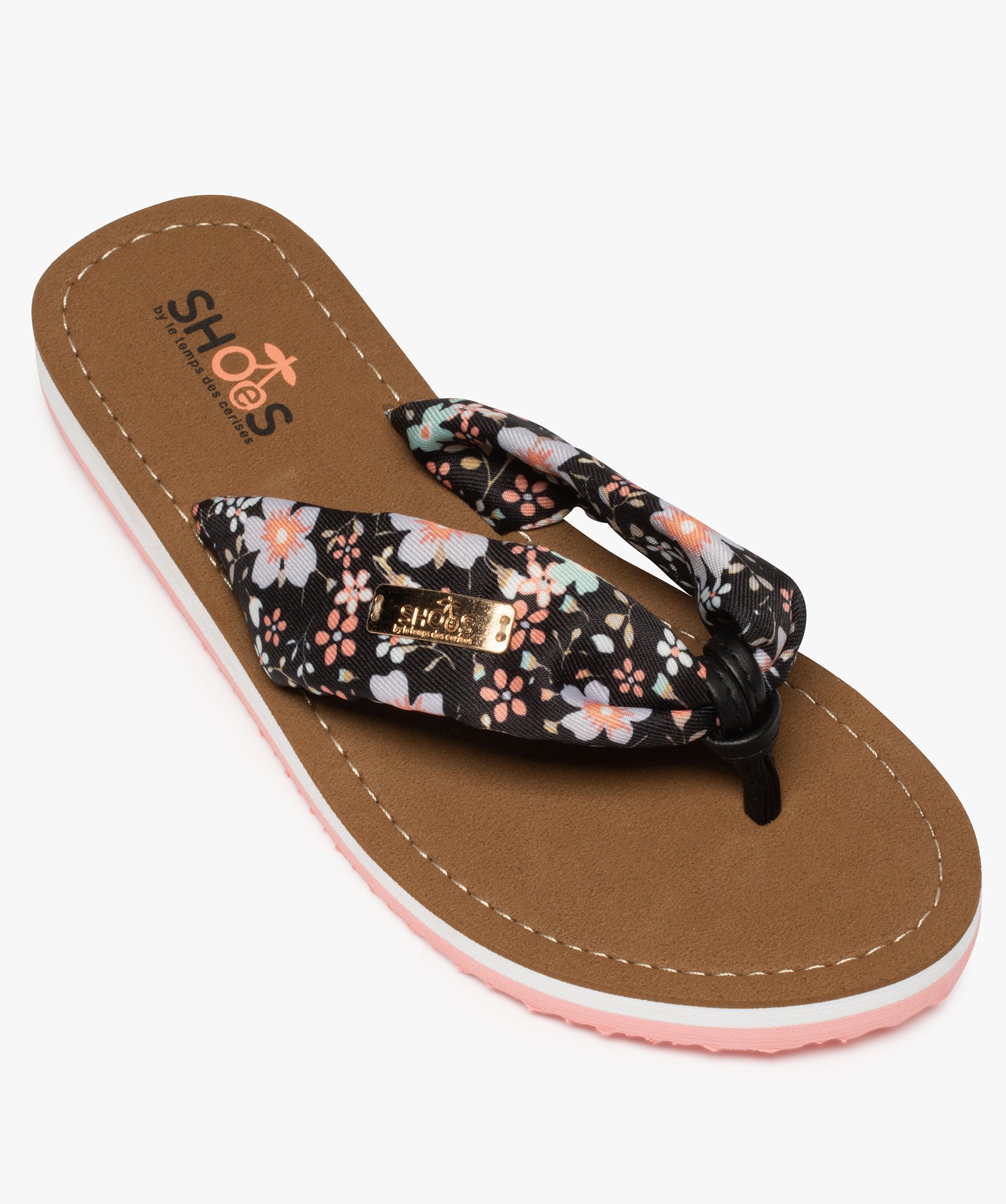 Tongs femme dessus drapé en tissu – Shoes by LTDC noir | GEMO