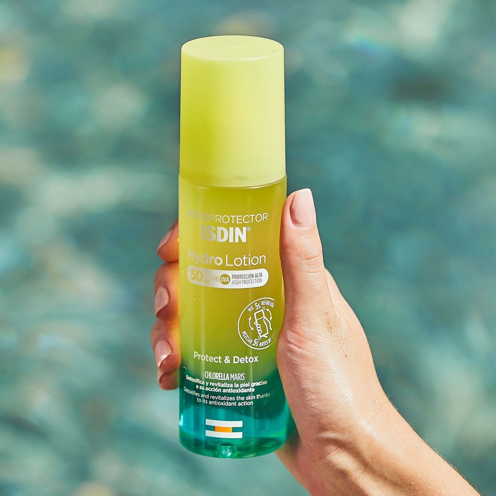 isdin HydroLotion Huile solaire antioxydante SPF50