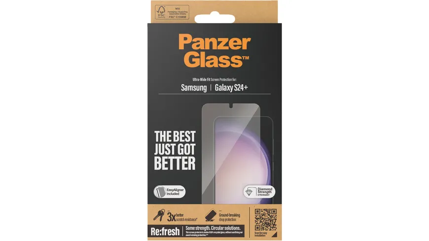 PanzerGlass SP Galaxy S24+ UWF m. Applikator transparent