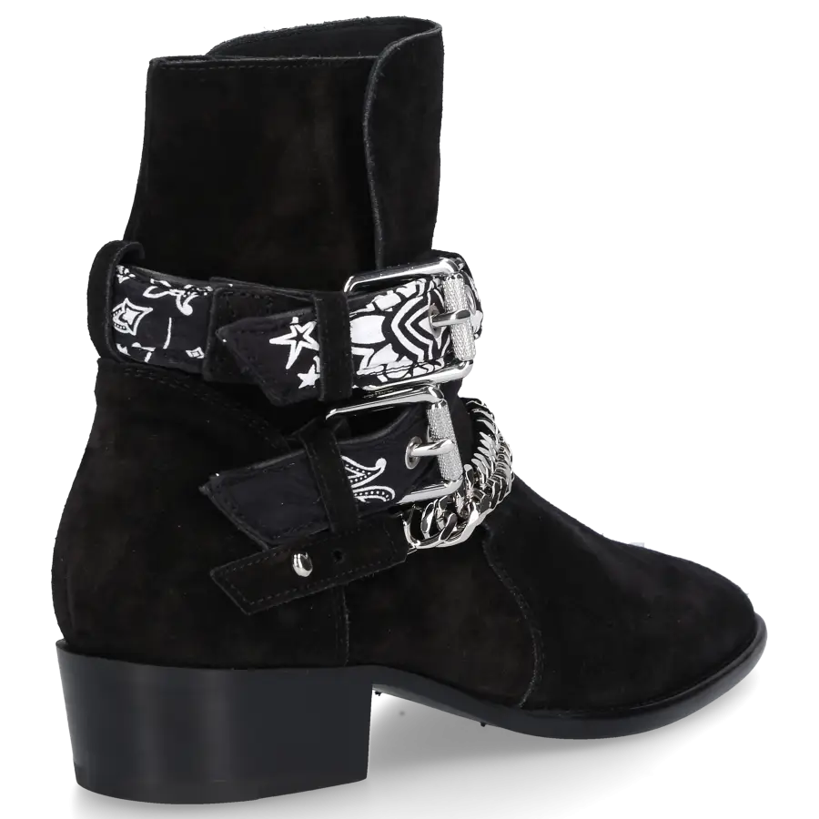 Amiri - Stiefeletten BANDANA BOOT Veloursleder - schwarz