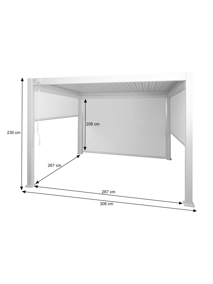 MCW Pergola N94 3x3m mit 3x Seitenwand, Anthrazit günstig kaufen onesize