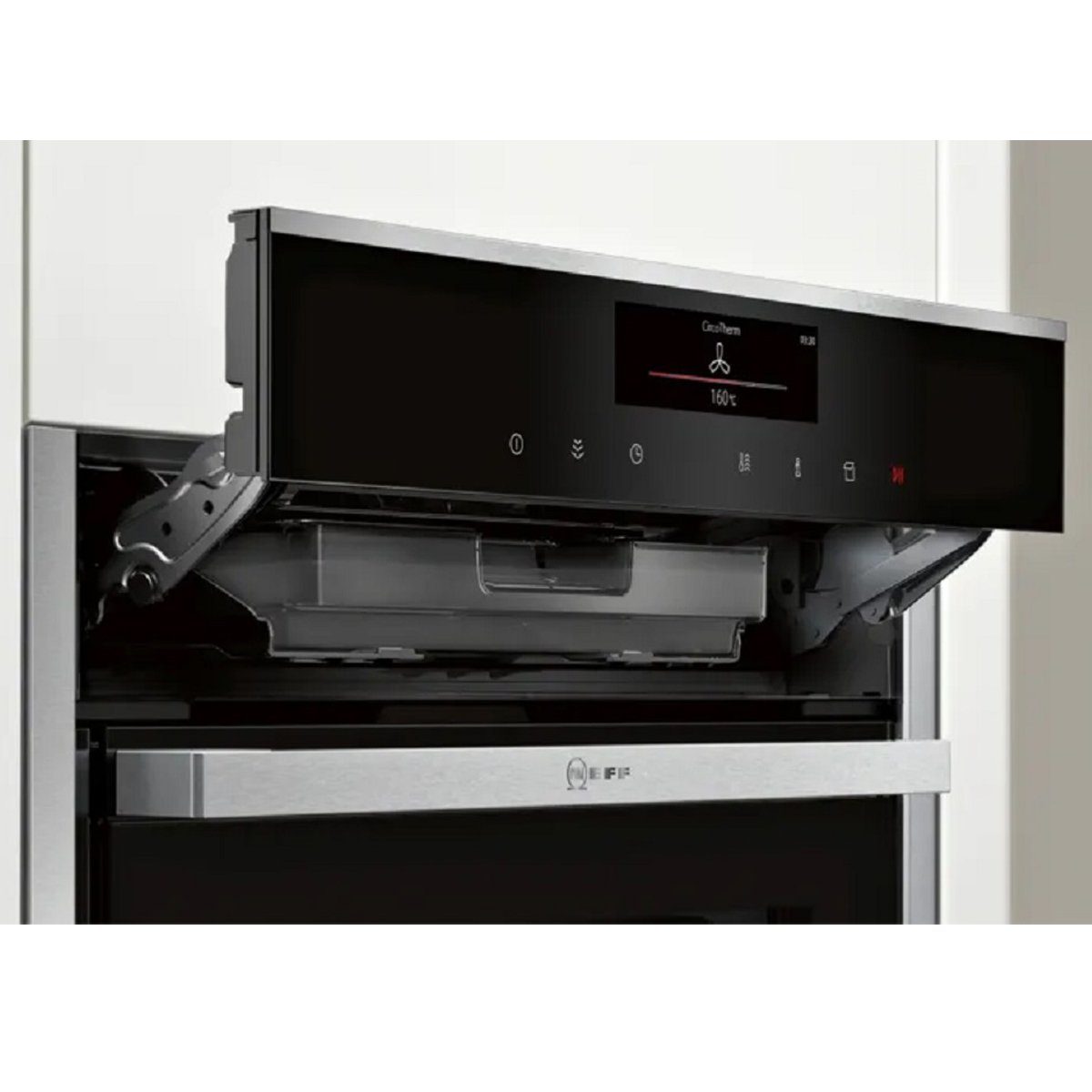 NEFF Einbaubackofen N 90 Neff BVT5868HMC (B58VT68H0) Edelstahl mit Dampfunterstützung, mit 1-fach-Teleskopauszug, Pyrolyse-Selbstreinigung, Slide&Hide®, Circo Therm®, Vario Steam, NeffLight®, EasyClean