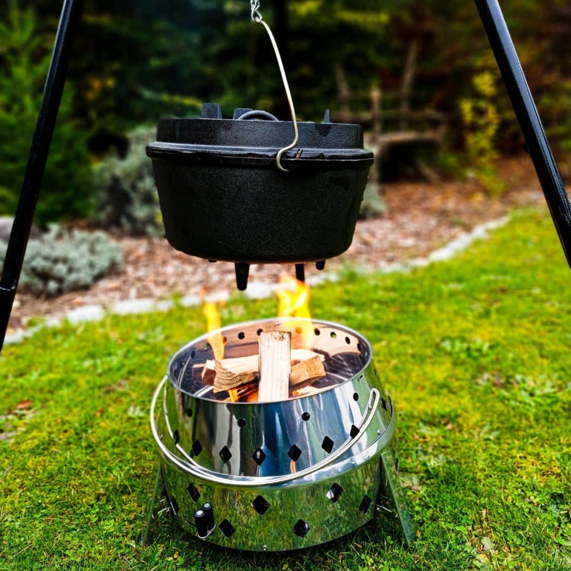 BBQ-Toro Feuerstelle Edelstahl Dutch Oven Grill 