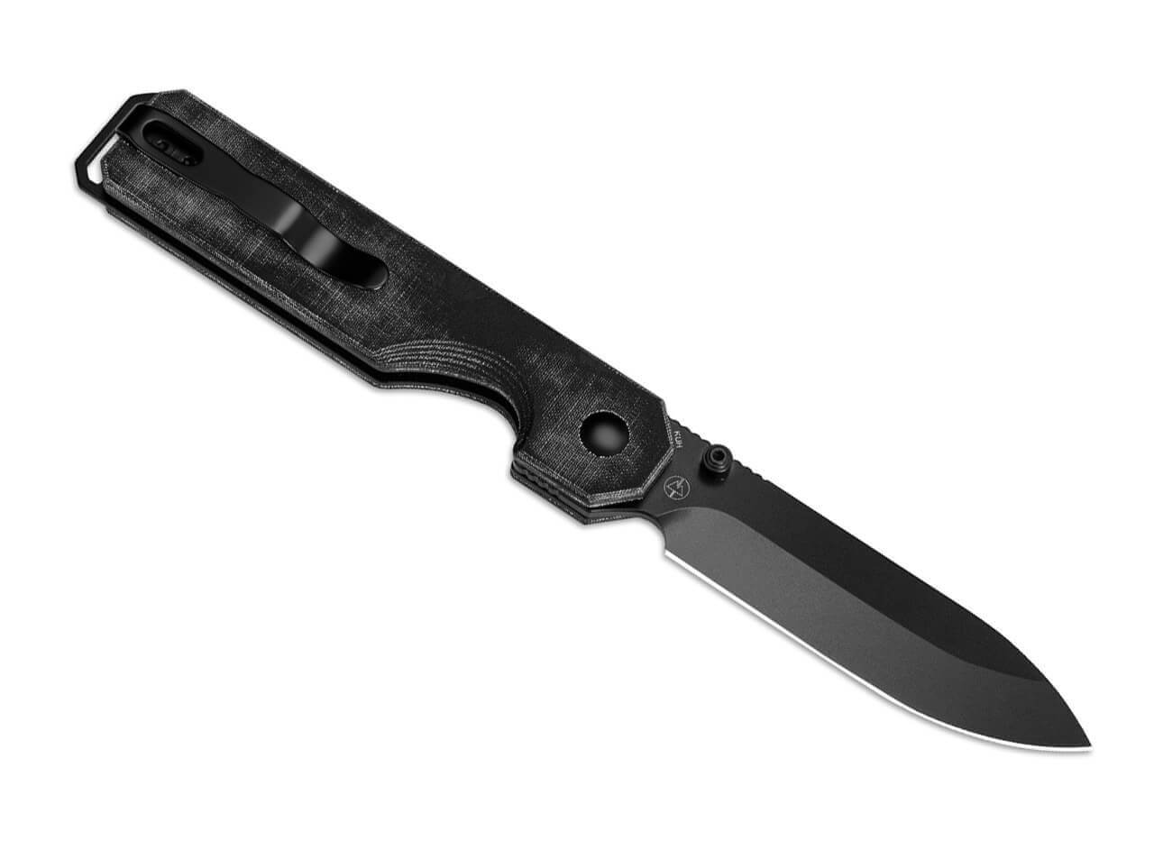 KUH Micarta All Black Button Lock