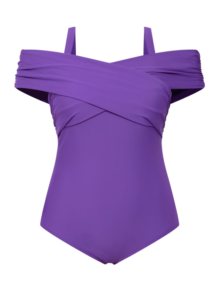 Ulla Popken Badeanzug in violett günstig kaufen