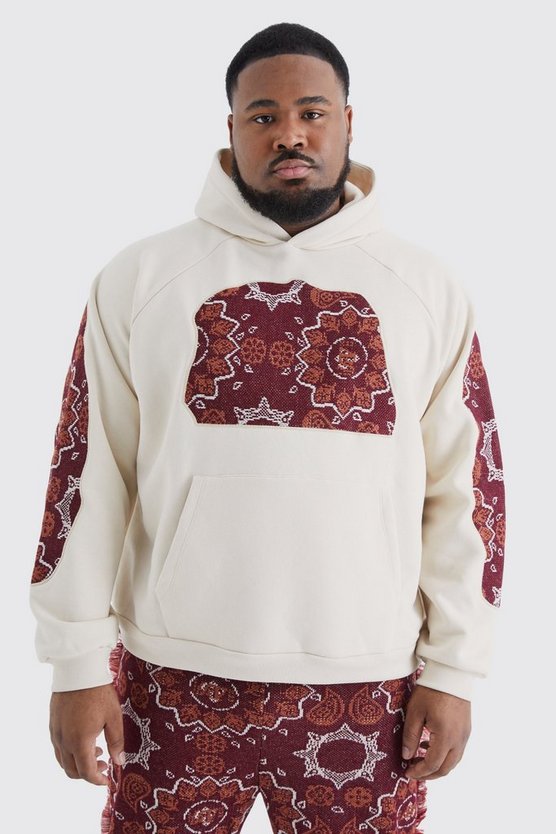 Plus kastiger Oversize Raglan Hoodie