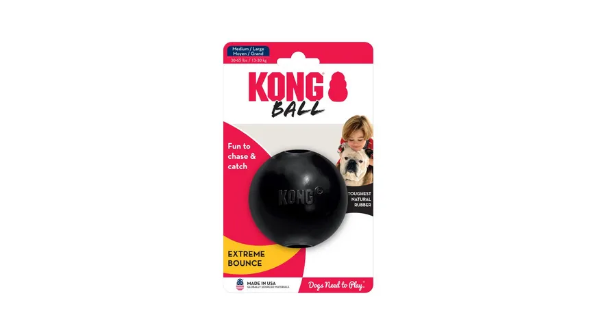 KONG Hundespielzeug Ball S rot 6,5 cm