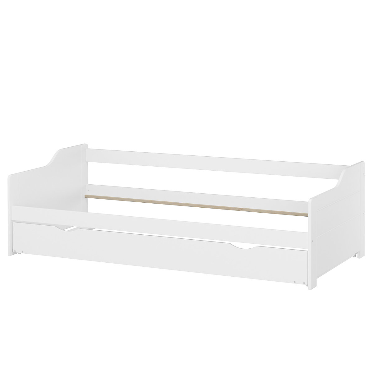 Set: Sofabett weiß aus Kiefer, Rost, Matratze 90x200