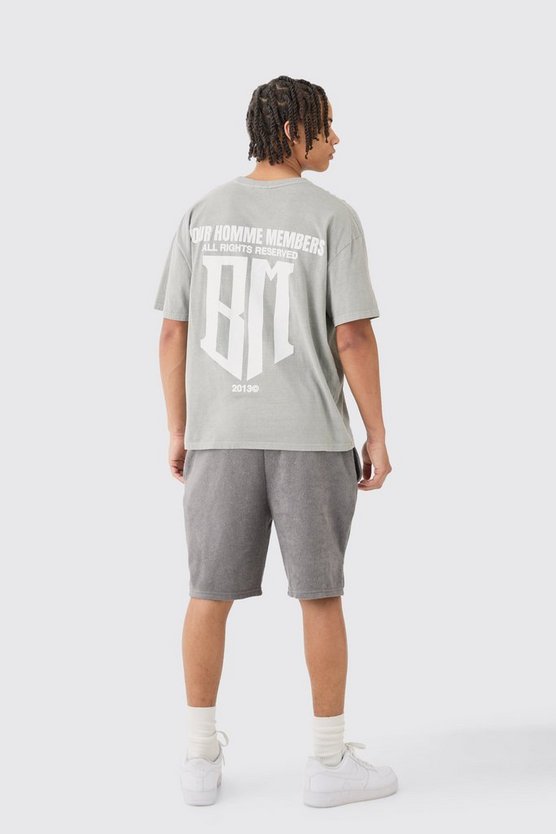 Lockere Frottee-Shorts mit geteiltem Saum
