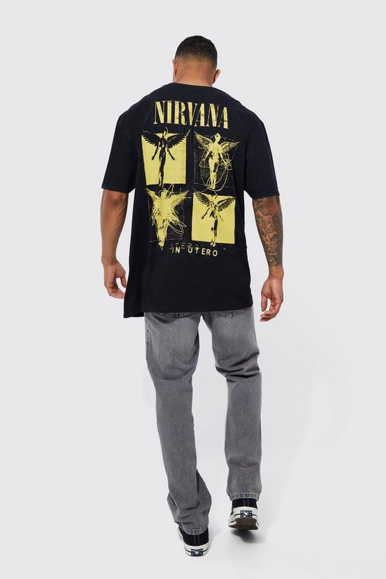 Oversize T-Shirt mit Nirvana-Print
