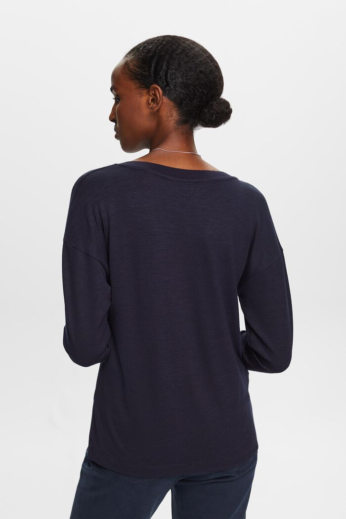 Longsleeve mit V-Ausschnitt, LENZING™ ECOVERO™