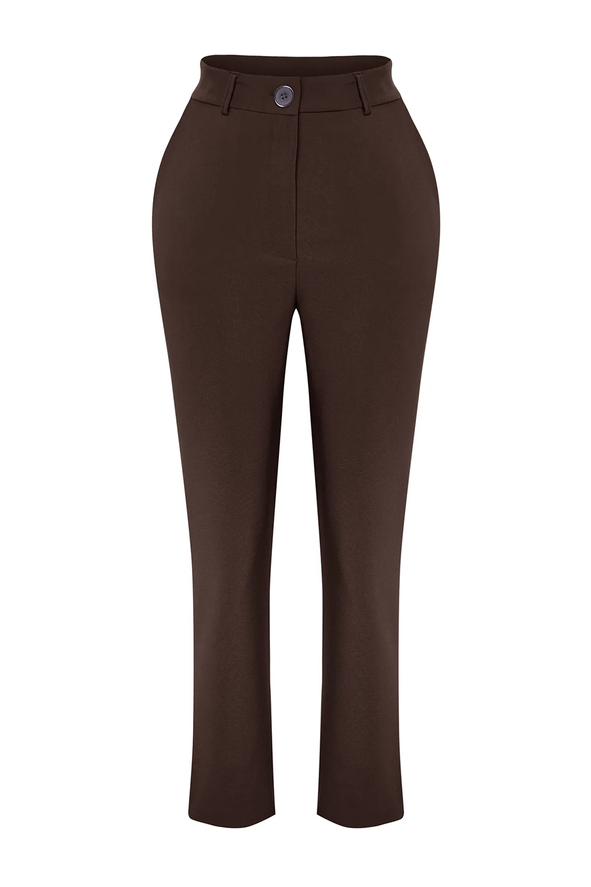 Trendyol Collection  Dunkelbraune Basic-Zigaretten-Webhose TWOSS19ST0038
