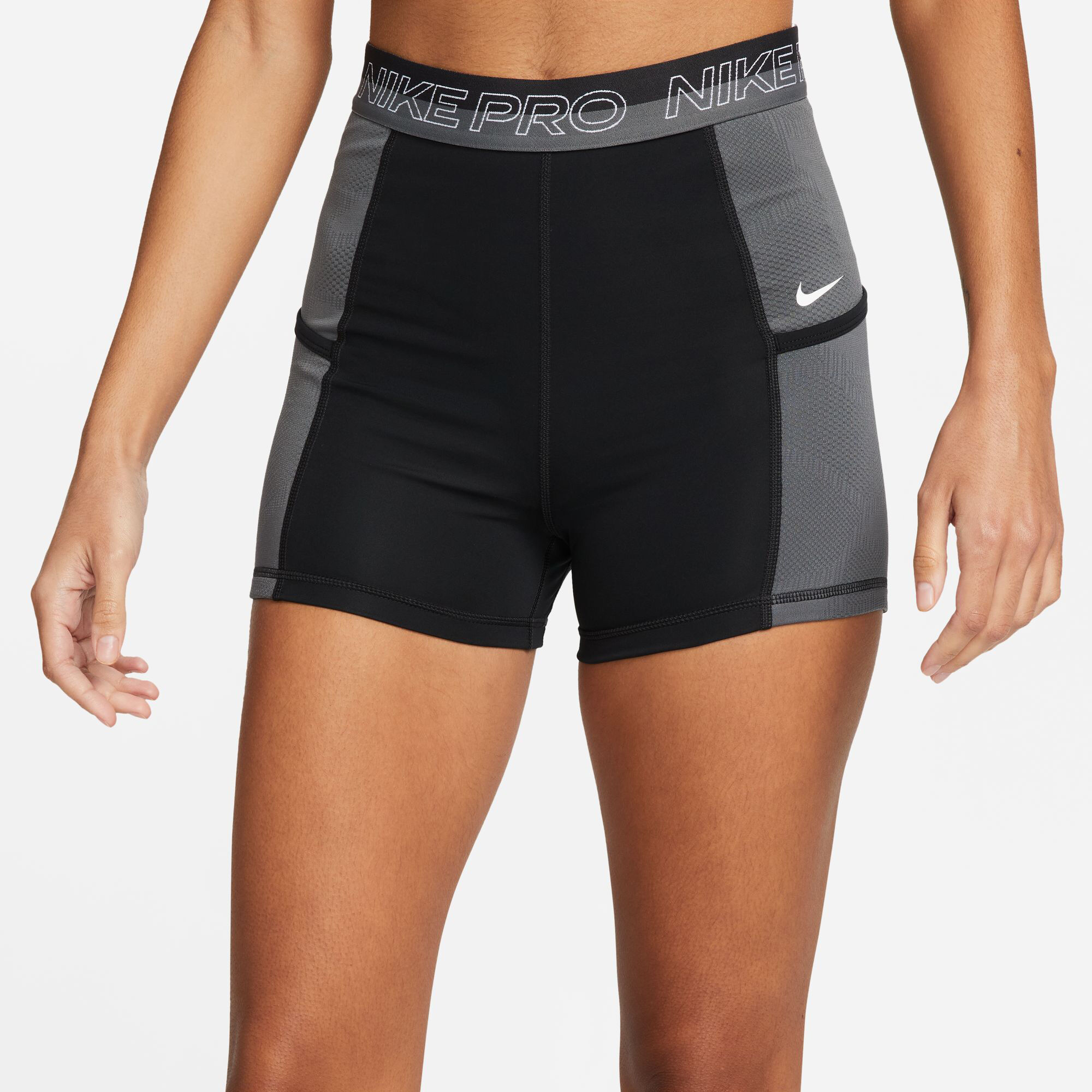 Dri-Fit Performance 3in Ballshort Damen - Schwarz, Grau