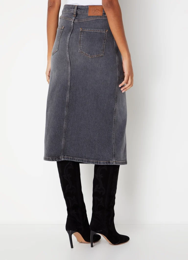 jupe midi en jean Chicky de ba&sh avec fente