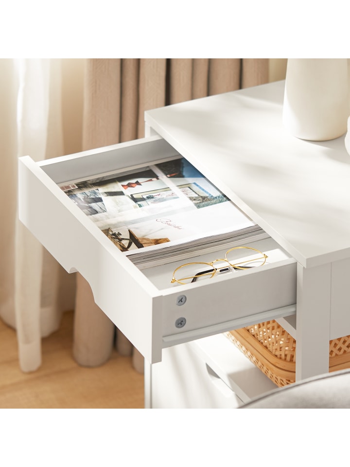 SoBuy Nachttisch in Weiß - (B)45 x (H)55 x (T)38cm günstig kaufen onesize