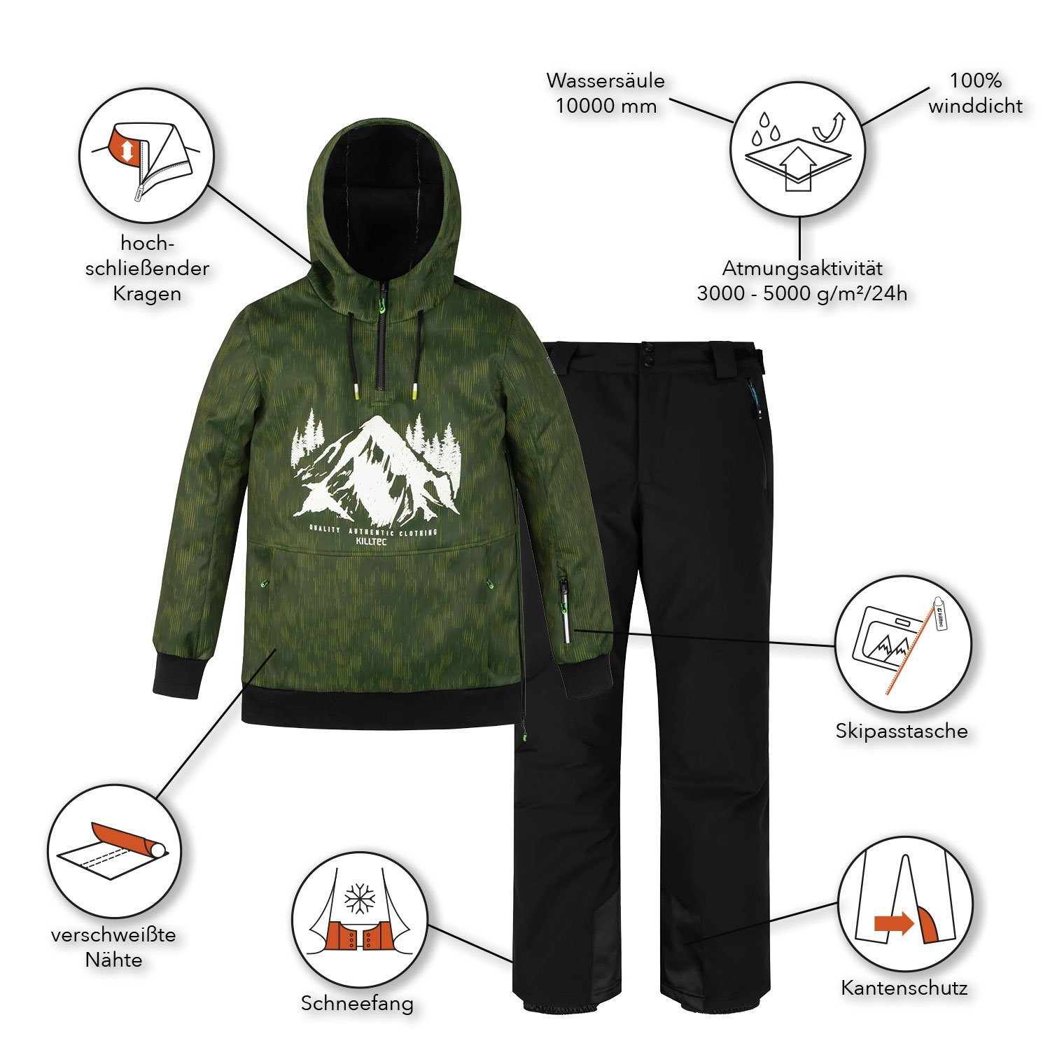 Killtec Skianzug Sportanzug-Set: Herren Windbreaker + Funktionshose Gr. S - XXL