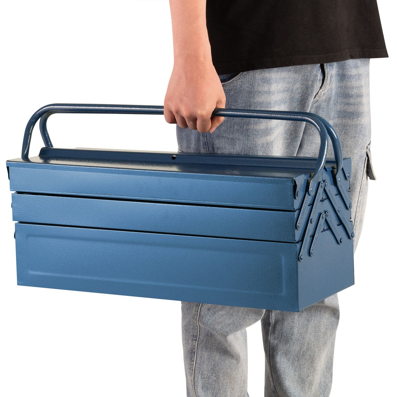 Casaria monzana® Stahl Werkzeugkoffer Blau 53x20x20cm