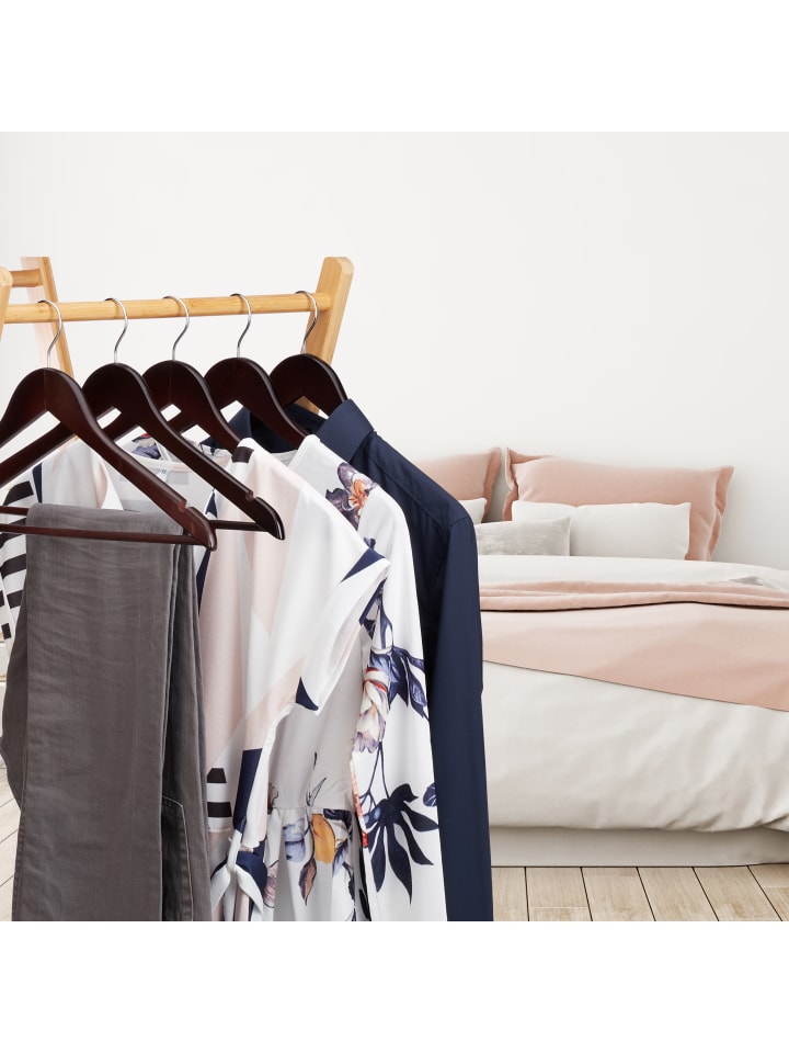 relaxdays 20x Kleiderbügel in Braun günstig kaufen onesize
