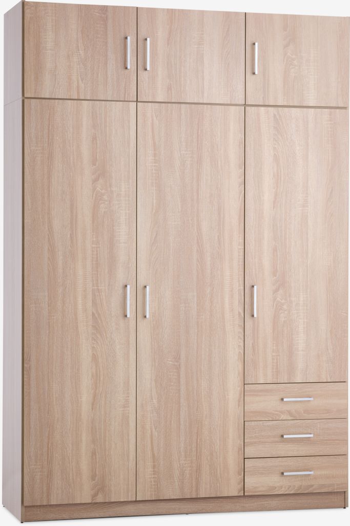 FANDRUP Meuble FANDRUP 145x176 3 portes/3 tiroirs, coloris chêne clair
