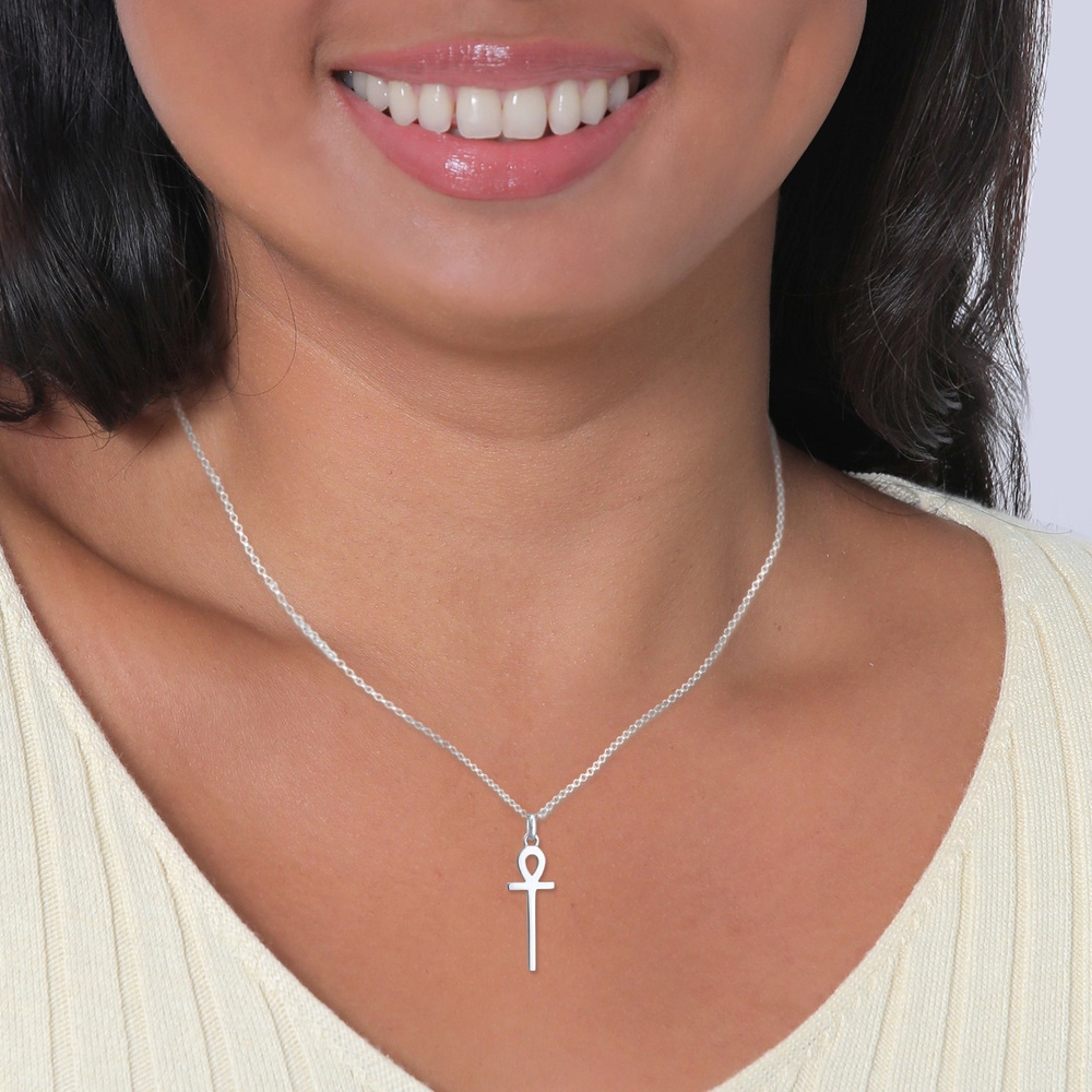 Elli Elli Collier Erbskette Ankh Symbol Anhänger Kreuz 925 Silber Bijoux