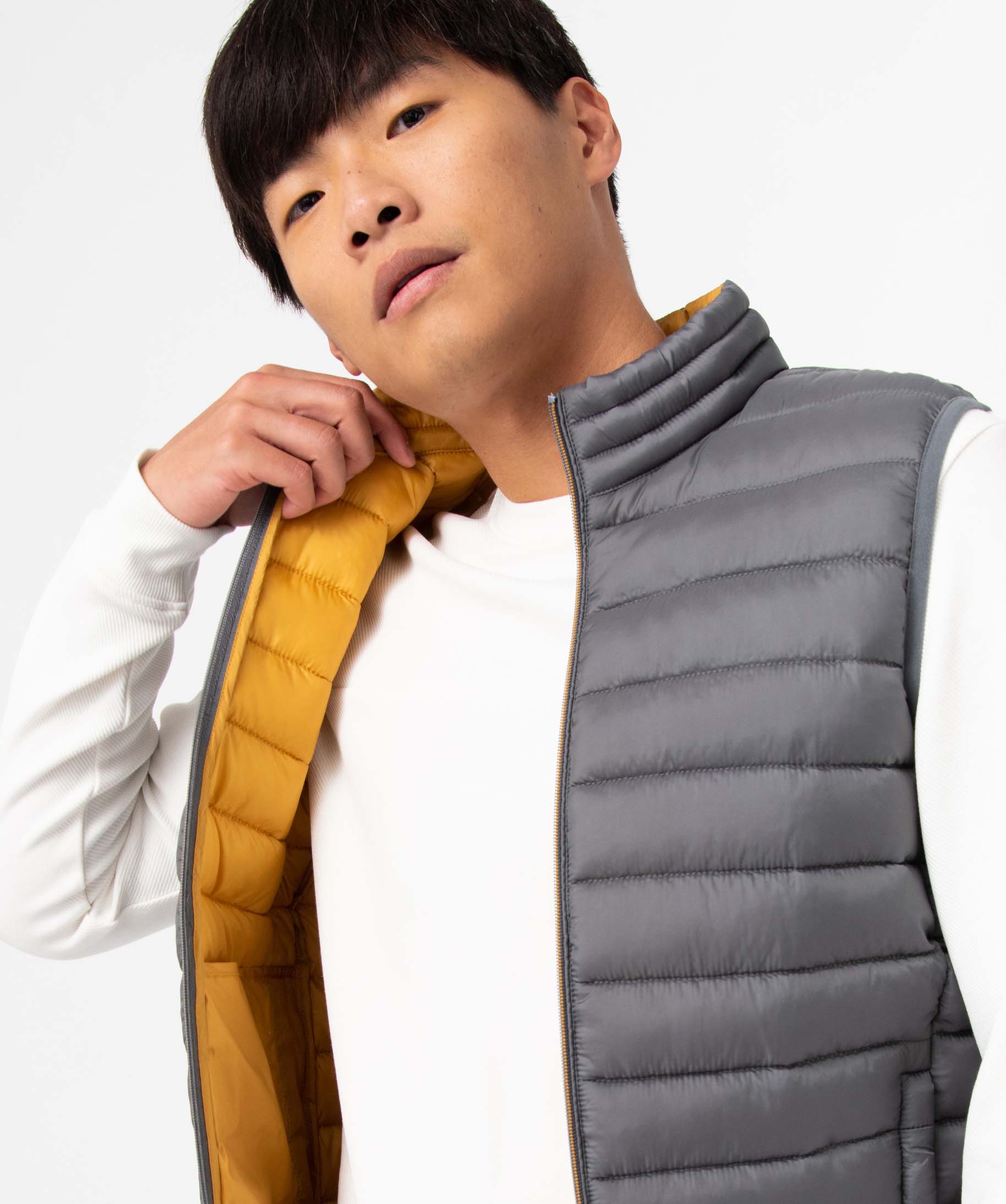 Blouson homme matelassé sans manches gris | GEMO