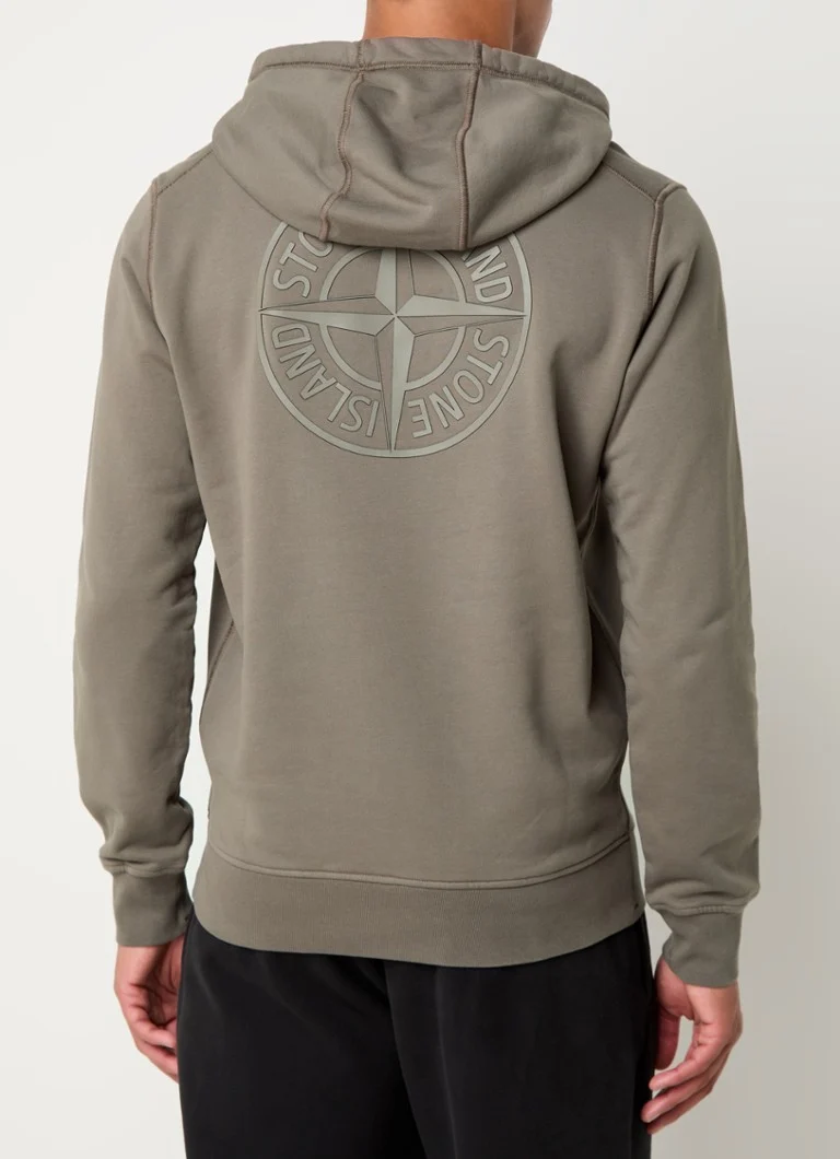 Φούτερ Stone Island 66283 με λογότυπο και στάμπα στο πίσω μέρος