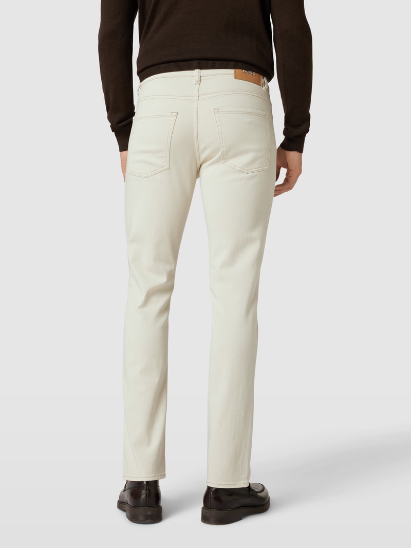 Slim Fit Jeans in unifarbenem Design Modell 'Delaware' in offwhite