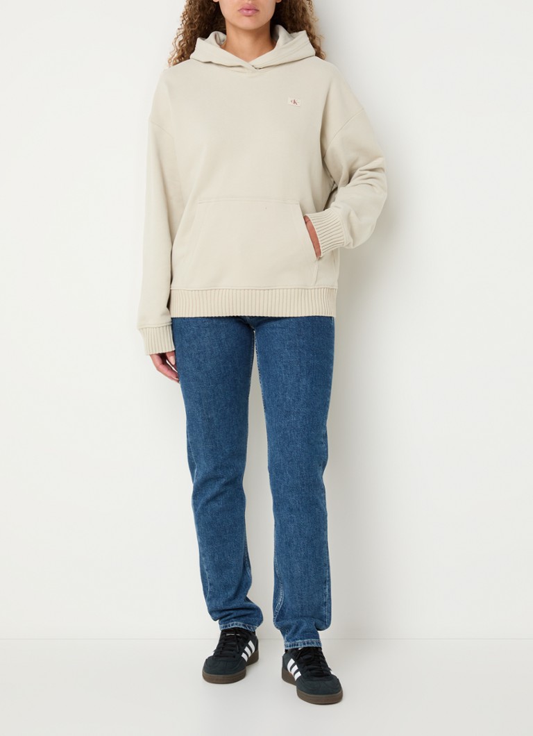 Felpa con cappuccio Calvin Klein in cotone biologico con logo