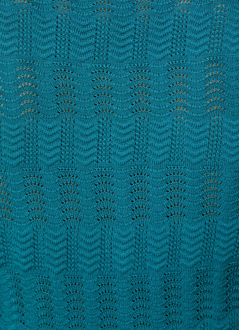 Robe tunique midi en maille fine Susannah de LKBennett, ornée d'un motif ajouré et d'un nœud.