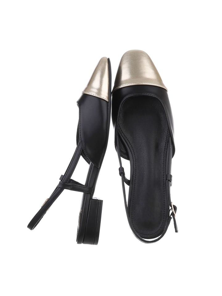 Ital-Design Pump in Schwarz und Gold günstig kaufen