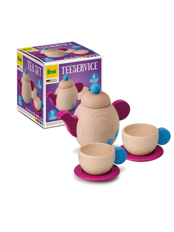 Erzi 6tlg. Set: Teeservice für Kaufladenzubehör in bunt günstig kaufen onesize