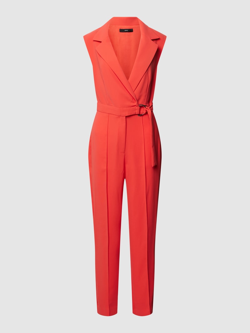Jumpsuit mit Reverskragen Modell 'CANDELA' in koralle