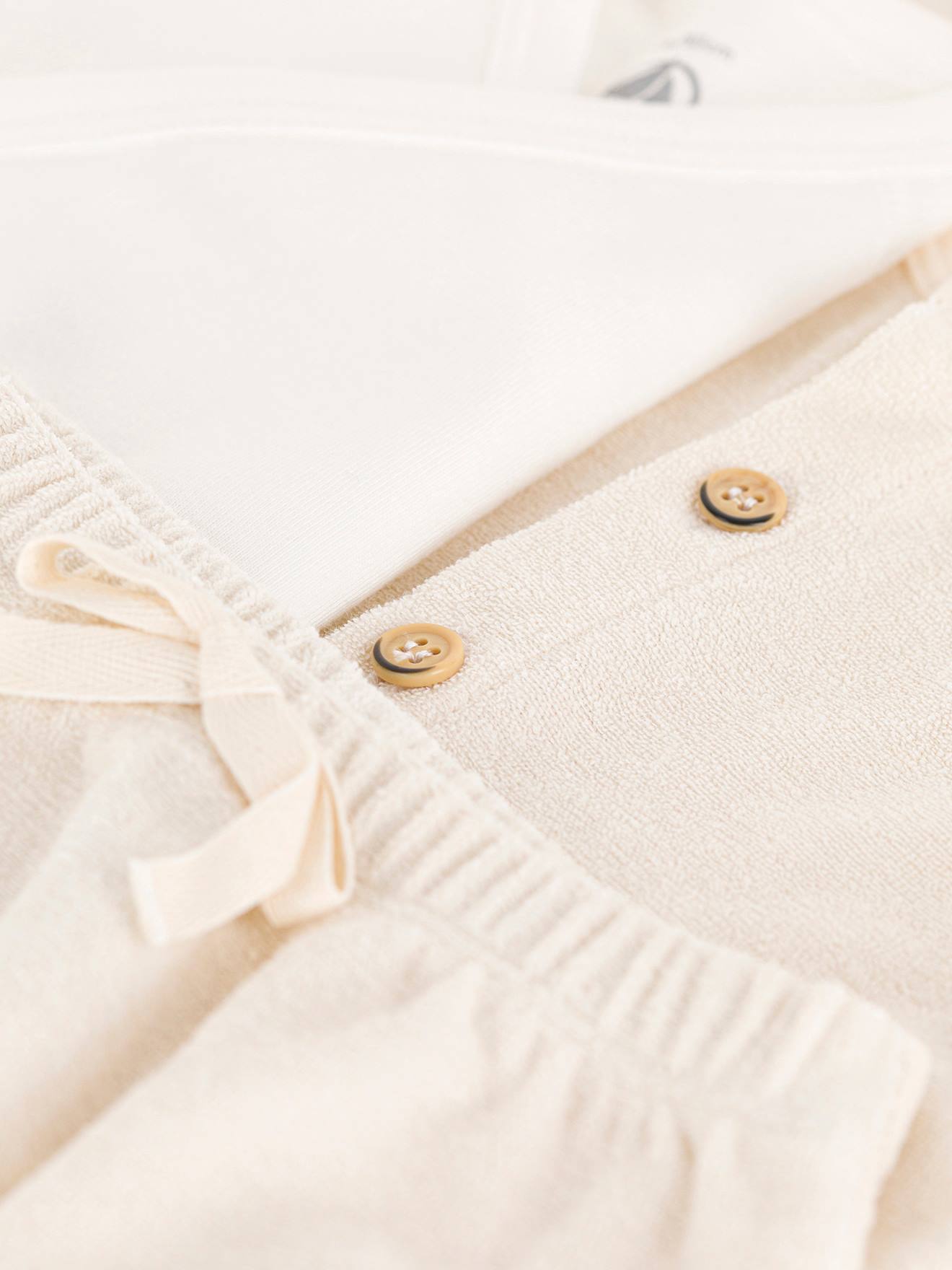 Ensemble naissance 3 pièces PETIT BATEAU beige
