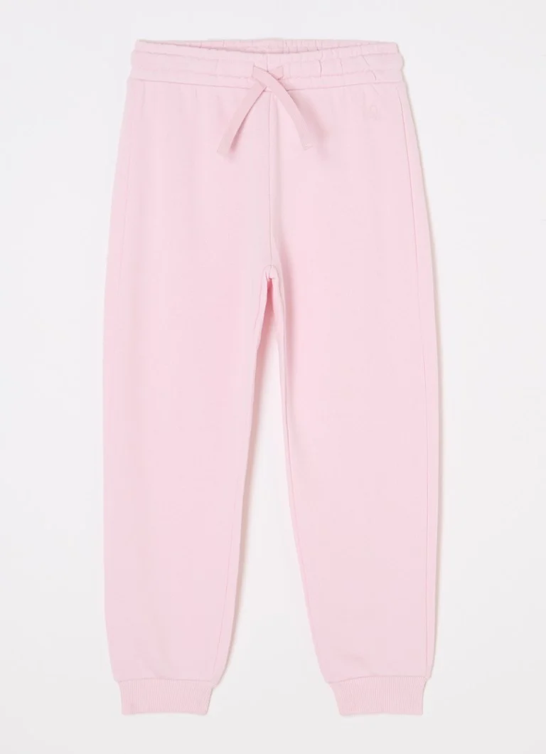 Pantaloni de trening Benetton conici cu logo brodat.