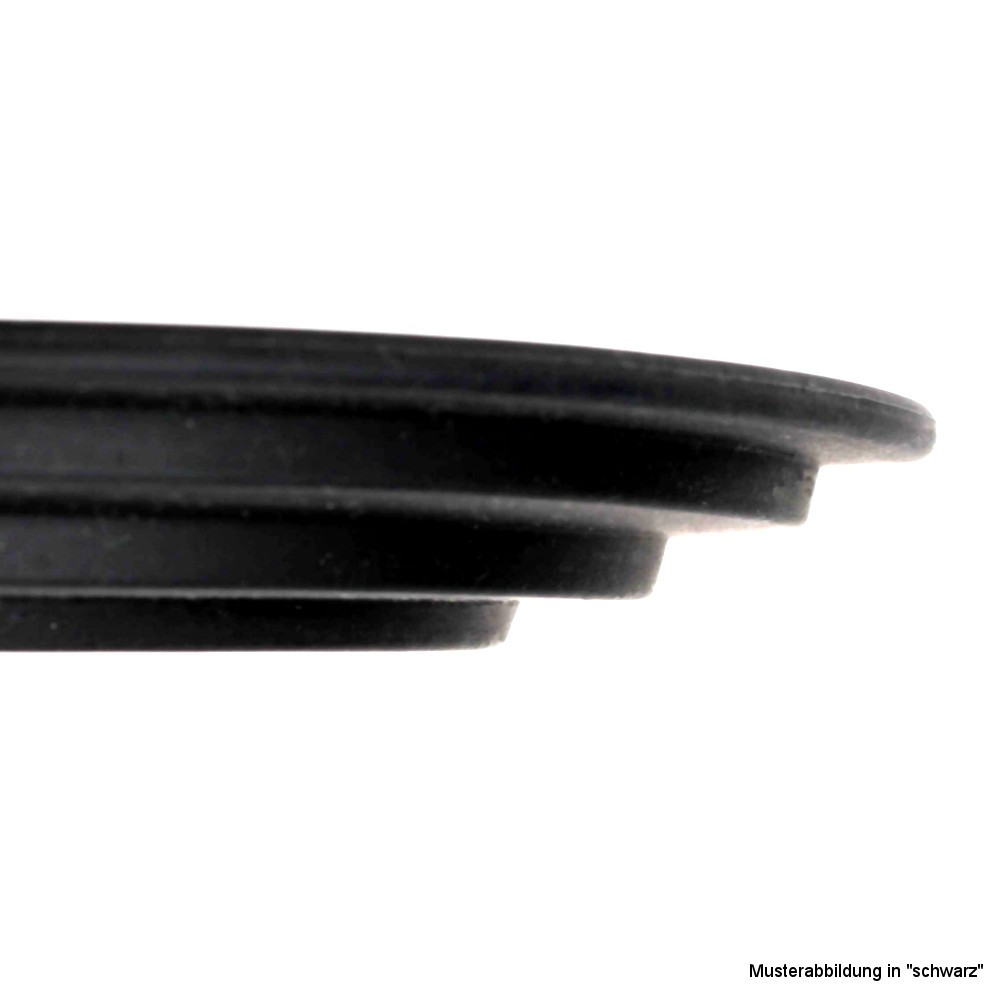 Steuber Universal-Glasdeckel mit Silikonrand, Ø 16 - 20 cm - schwarz