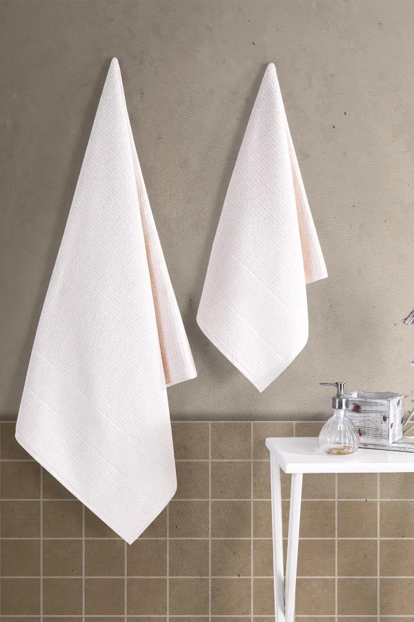 Zeynep Tekstil  Lizenzgebühren | 50 x 90–70 x 140 cm, 2-teiliges Badetuch-Set, Handtuch-Set aus 100 % Baumwolle