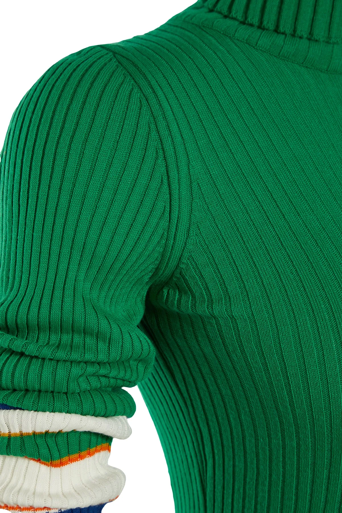 Trendyol Collection  Grün Grünes Midi-Strickkleid mit Farbblockmuster TWOAW23EL00070 Kleid TWOAW23EL00070