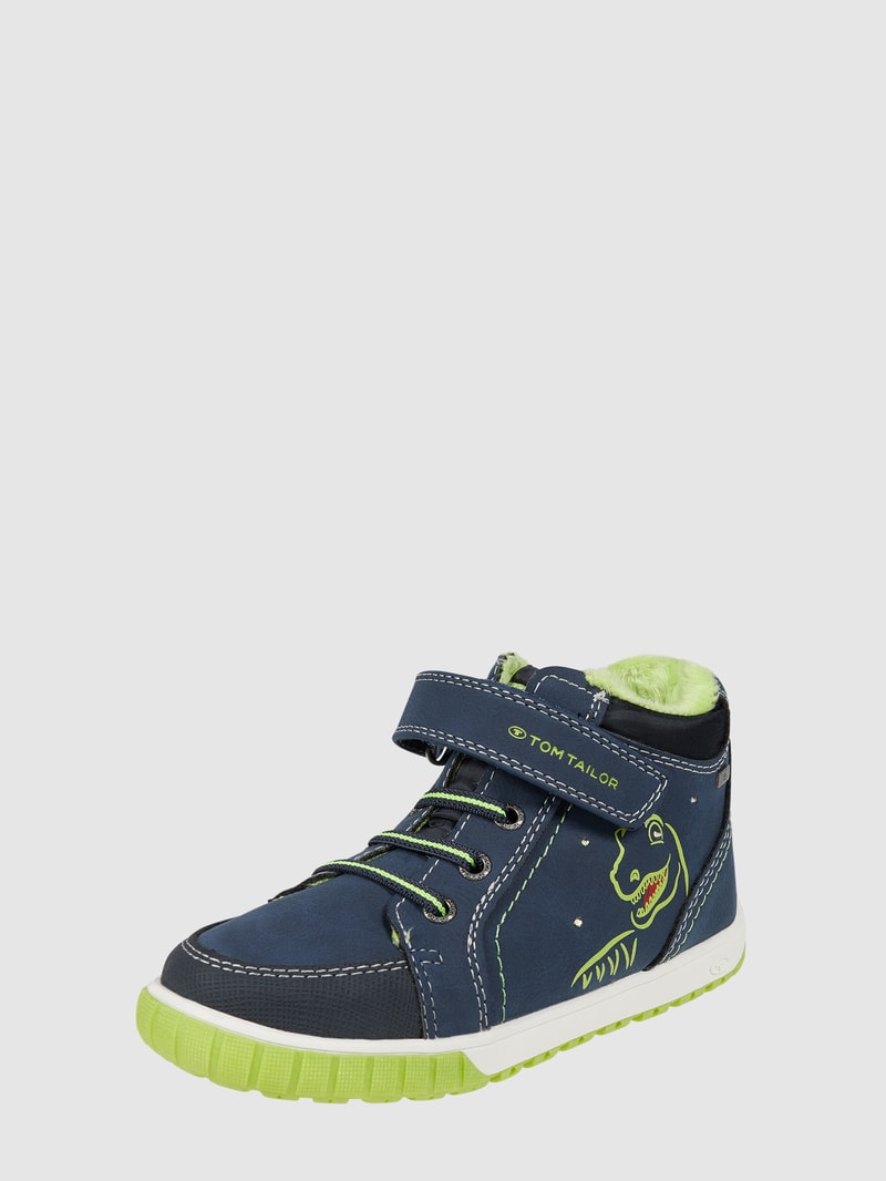 Boots in Leder-Optik in blau