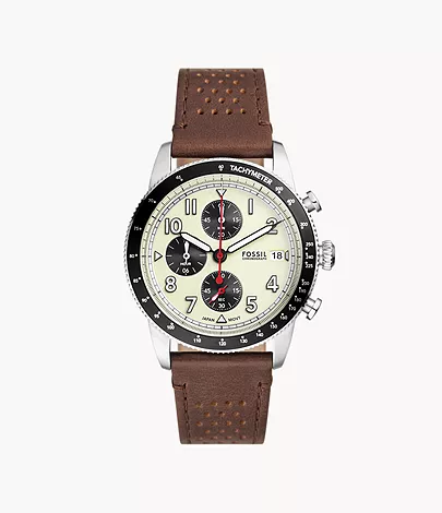 Fossil Uhr Chronograph Sport Tourer Leder braun