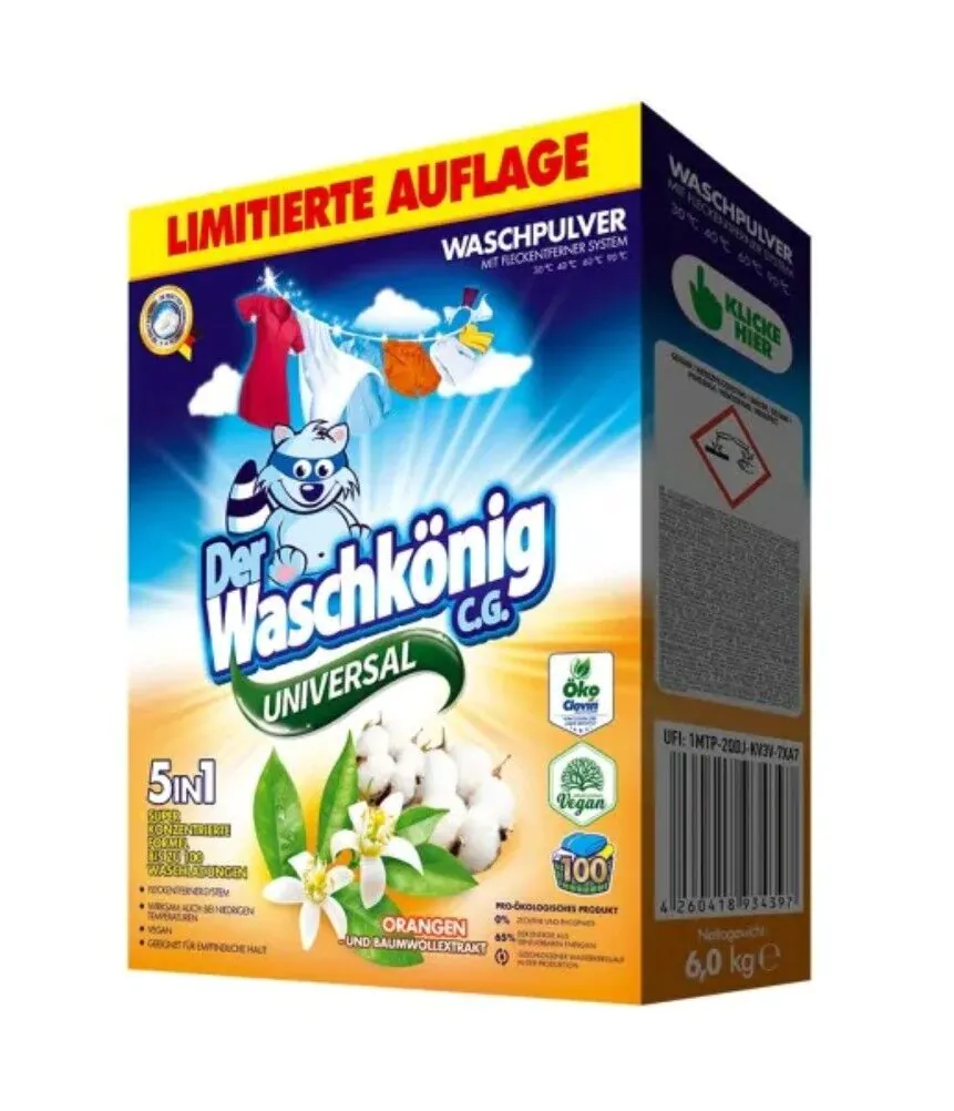 The Washing King CG Universal Πορτοκάλι και Εκχύλισμα Βαμβακιού
