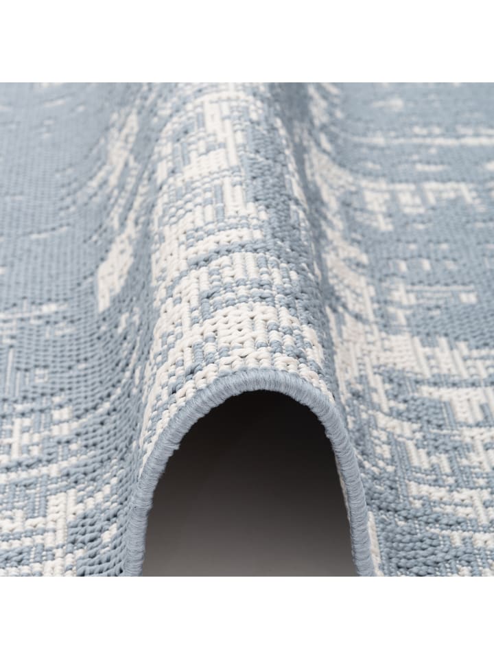 Pergamon In & Outdoor Teppich Marbella Vintage Verlauf in Blau günstig kaufen
